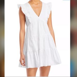 Aqua Ruffled Mini Dress